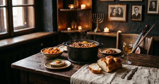 Traditional Jewish dishes served in a Kazimierz restaurant in Krakow
